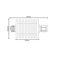 10Watt  SMA RF attenuator,DC to 4GHz,50 Ohm,1-40db.